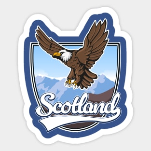 Scotland Eagle landscape vector Sticker